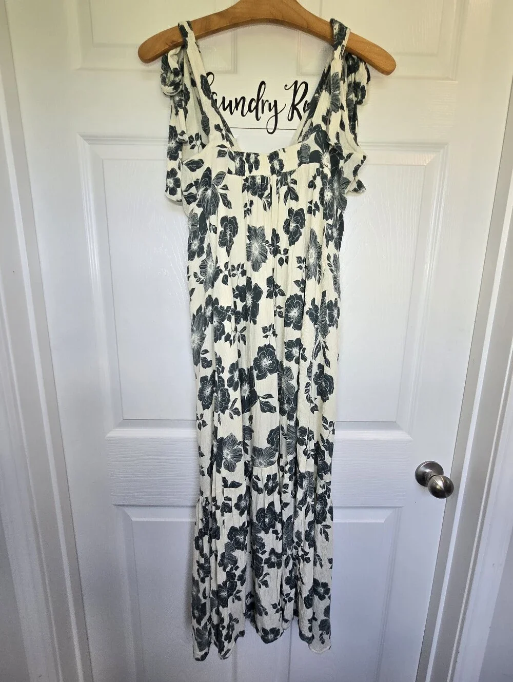 Abercrombie & Fitch Maxi Dress Women's XS Flowers Boho Summer Y2k Cottagecore